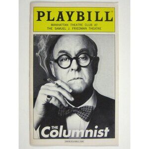 Columnist Playbill July 2012 John Lithgow Margaret Colin Boyd Gaines Kunken